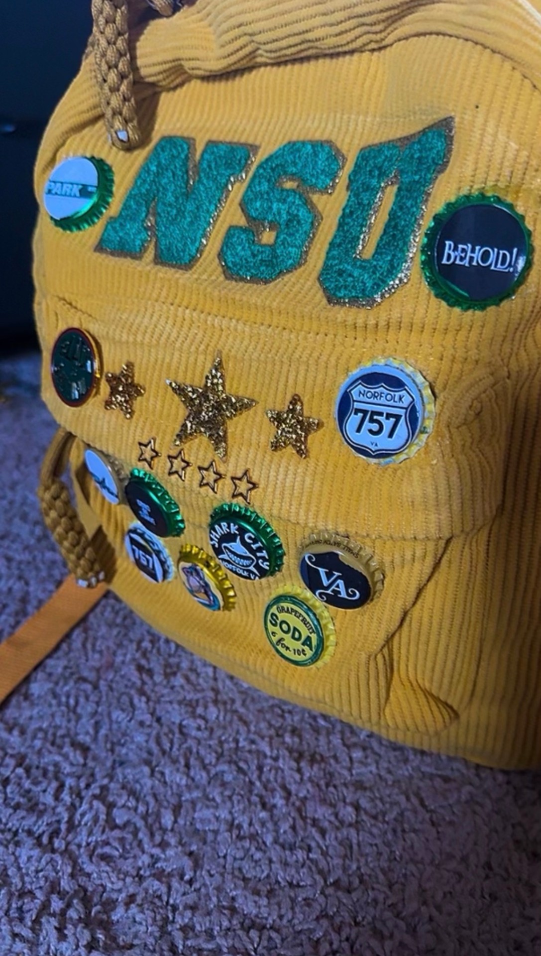 NSU Corduroy Charm Backpack